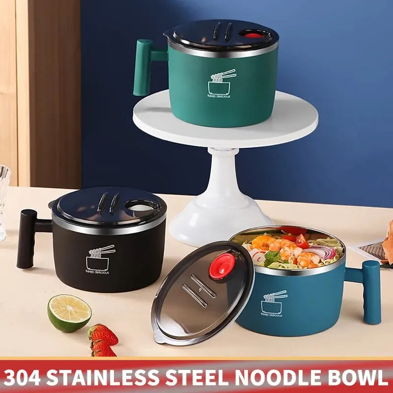 Premium Stainless Steel Multi-Function Noodle Bowl