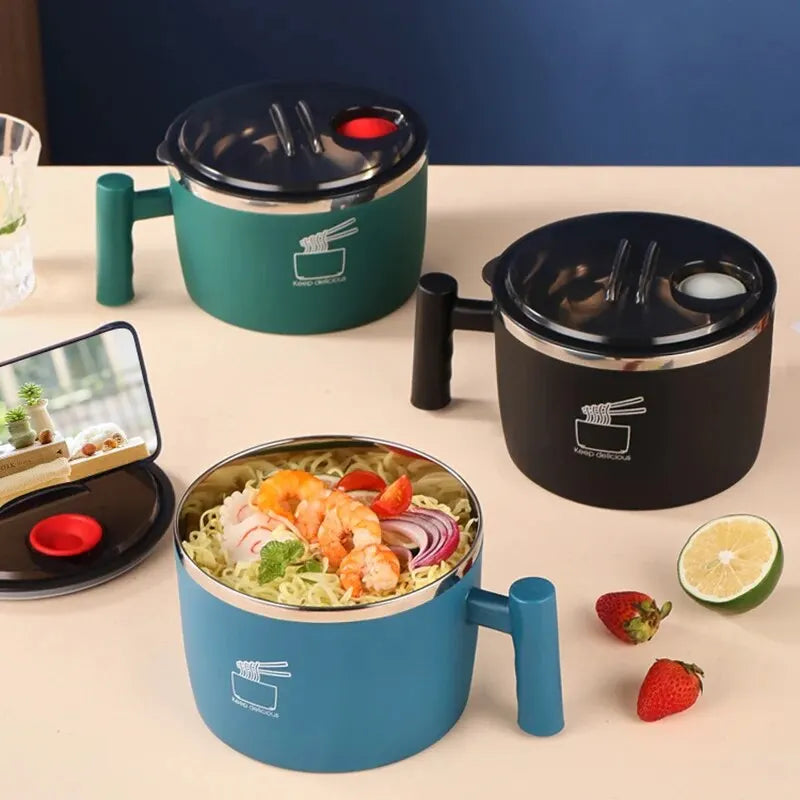 Premium Stainless Steel Multi-Function Noodle Bowl